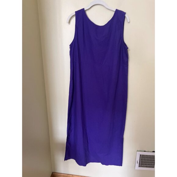 Linen BlendSag Harbor Dress 16 and Cardigan    Embroidered Boho Beach Coastal - Picture 11 of 16